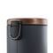 Elama 12 Liter Stylish Grey and Copper Soft Pedal Trash Bin